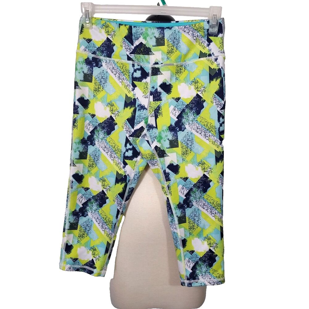 Pro Player Wicking Workout Yoga Capri Leggings size Medium Abstract Activewear